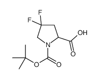 1-(叔丁氧基羰基)-4,4-二氟吡咯烷-2-羧酸结构式