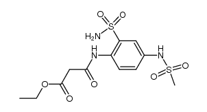 N-(4-(methanesulfonylamino)-2-sulfamoyl-phenyl)malonamic acid ethyl ester结构式