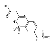 {7-[(Methylsulfonyl)amino]-1,1-dioxido-2H-1,2,4-benzothiadiazin-3 -yl}acetic acid结构式