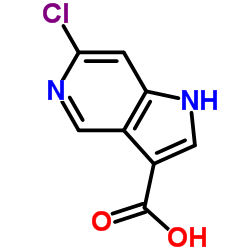 6-氯-5-氮杂吲哚-3-羧酸结构式