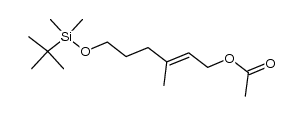 (E)-1-acetoxy-6-(tert-butyldimethylsiloxy)-3-methyl-2-hexene结构式