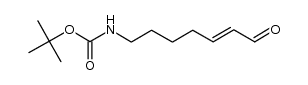 (E)-(7-tert-butoxycarbonylamino)-2-heptenal结构式