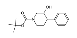 tert-butyl 3-hydroxy-4-phenylpiperidine-1-carboxylate结构式
