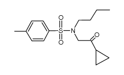 N-(butyl)-N-(2-cyclopropyl-2-oxoethyl)-4-toluenesulfonamide结构式