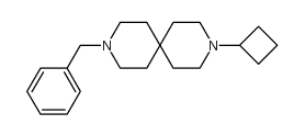 3-环丁基-9-(苯基甲基)-3,9-二氮杂螺[5.5]十一烷结构式