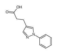 3-(1-苯基-1H-吡唑-4-基)丙酸结构式