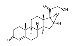16α,17α-epoxypregn-4-en-21-ol-3,20-dione结构式