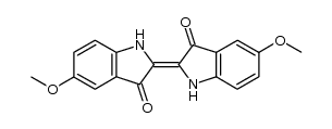 5,5'-dimethoxy-1H,1'H-[2,2']biindolylidene-3,3'-dione结构式