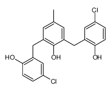 2,6-bis[(5-chloro-2-hydroxyphenyl)methyl]-4-methylphenol结构式