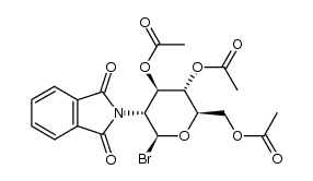 3,4,6-tri-O-acetyl-2-deoxy-2-(N-phthalimido)-&beta;-D-glucopyranosyl bromide结构式