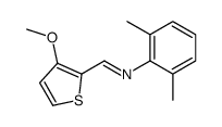 N-(2,6-dimethylphenyl)-1-(3-methoxythiophen-2-yl)methanimine结构式