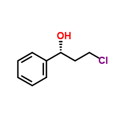 (R)-(+)-3-氯-1-苯基-1-丙醇结构式