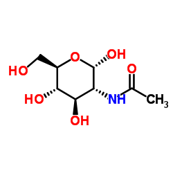 2-乙酰氨基-2-脱氧-ALPHA-D-吡喃葡萄糖结构式