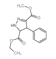 1H-Pyrazole-3,5-dicarboxylicacid, 4,5-dihydro-4-phenyl-, 5-ethyl 3-methyl ester结构式