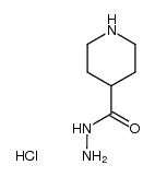piperidine-4-carboxylic acid hydrazide, dihydrochloride结构式