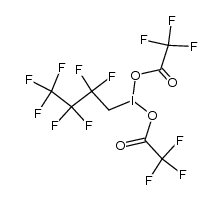 (2,2,3,3,4,4,4-Heptafluorobutyl)bis(trifluoroacetato-O)-iodine结构式