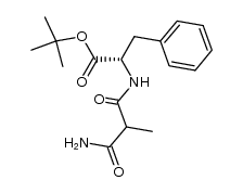 N-[(R,S)-2-(aminocarbonyl)-1-oxopropyl]-L-phenyl alanine tert-butyl ester结构式