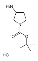 3-氨基-1-吡咯烷羧酸叔丁酯盐酸盐结构式