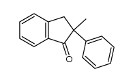 2-methyl-2-phenyl-2,3-dihydro-1H-inden-1-one结构式