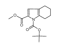 methyl N-(tert-butoxycarbonyl)-4,5,6,7-tetrahydroindole-2-carboxylate结构式