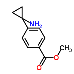 4-(1-氨基环丙基)-苯甲酸甲酯结构式