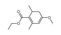 ethyl 2,6-dimethyl-4-methoxycyclohexa-1,3-dienecarboxylate结构式