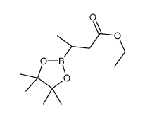 ethyl (3R)-3-(4,4,5,5-tetramethyl-1,3,2-dioxaborolan-2-yl)butanoate结构式