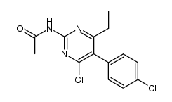 N-[4-ethyl-6-chloro-5-(4-chloro-phenyl)-pyrimidin-2-yl]-acetamide结构式