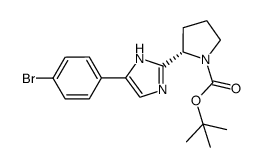 (S)-tert-butyl 2-(5-(4-bromophenyl)-1H-imidazol-2-yl)pyrrolidine-1-carboxylate结构式