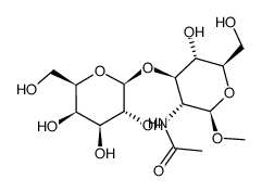 Gal1-&beta;-3GlcNAc1-&beta;-OMe结构式