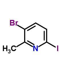 3-溴-6-碘-2-甲基吡啶结构式