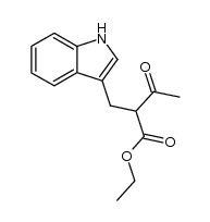 ethyl 2-((1H-indol-3-yl)methyl)-3-oxobutanoate结构式