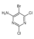 5-bromo-2,6-dichloro-pyrimidin-4-ylamine结构式