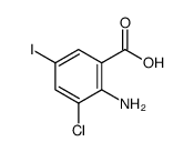 2-Amino-3-chloro-5-iodobenzoic acid结构式