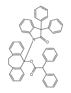5-(2-oxo-3,3-diphenyl-2,3-dihydroindol-1-yl)-10,11-dihydro-5H-dibenzo[a,d]cyclohepten-1-yl diphenylethanoate结构式