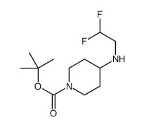 4-(2,2-二氟-乙基氨基)-哌啶-1-甲酸叔丁酯结构式