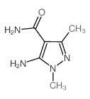 5-氨基-1,3-二甲基-1H-吡唑-4-甲酰胺结构式