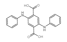 2,5-二(苯基氨基)-1,4-苯二甲酸结构式