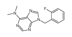 9-[(2-fluorophenyl)methyl]-N,N-dimethylpurin-6-amine结构式