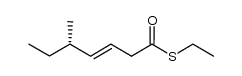 (S)-(+)-(E)-S-ethyl 5-methylhept-3-enethioate结构式