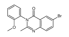 6-bromo-3-(2-methoxyphenyl)-2-methylquinazolin-4-one结构式