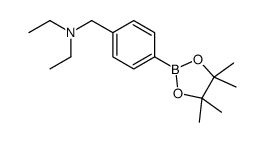 二乙基-[4-(4,4,5,5-四甲基-[1,3,2]二噁硼烷-2-基)-苄基]-胺结构式
