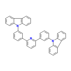9,9'-(2,6-吡啶二基二-3,1-亚苯)双-9H-咔唑结构式