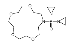 13-[bis(aziridin-1-yl)phosphoryl]-1,4,7,10-tetraoxa-13-azacyclopentadecane结构式