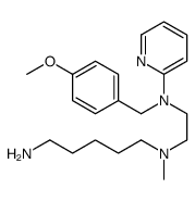 N'-[2-[(4-methoxyphenyl)methyl-pyridin-2-ylamino]ethyl]-N'-methylpentane-1,5-diamine结构式