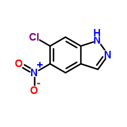 6-Chloro-5-nitro-1H-indazole结构式