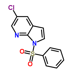 1-苯磺酰基-5-氯-1H-吡咯并[2,3-b] 吡啶结构式