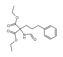 formylamino-(3-phenyl-propyl)-malonic acid diethyl ester结构式