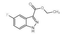 5-氟-1H-吲唑-3-羧酸乙酯结构式