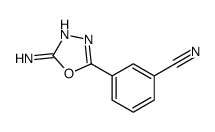 3-(5-Amino-1,3,4-oxadiazol-2-yl)benzonitrile结构式